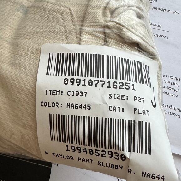 J.crew Petite Camp-Pocket Wide-Leg Slubby Pant Womens P27 Cream CI937 Mid Rise - Picture 10 of 12